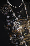 Women's Cocktail Party Gowns 90s Mermaid Black Tulle Green Satin Long Graduation Dinner Outfits Prom Dresses HZ0311