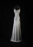 Vintage Mermaid Spaghetti Strap Silver Gray Silk Satin 2000s Prom Dress Inspo For Women Girls Formal Party Gowns Formal Dresses HZ0311