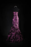 Women's Cocktail Party Gowns 90s Mermaid Purple Sweetheart Taffeta With Beads Long Graduation Dinner Outfits Prom Dresses HZ0311