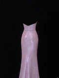 Modest Prom Dress Aesthetic Mermaid Sweetheart Lilac Sequin Style Impress With Pleated Long Party Formal Gown HZ0311