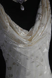 Chic Mermaid Cowl Neck White Lace High Low Chiffon With Beads Long Party Formal Women Prom Dresses HZ0311