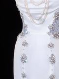 Wedding Gowns Dresses Elegant High Low Strapless Sequins White With Beadings Short Petite/Plus Size Bridal Gowns For Women HZ0311