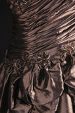 Vintage Ball Gowns Women's Cocktail Party Gowns Spaghetti Strap With Beads Tops Long Graduation Dinner Outfits Prom Dresses HZ0311