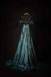 Retro Vintage 1960s Formal A line Spaghetti Strap Dark Green Fashion With Beads Long Prom Dresses Party Formal Gowns HZ0311