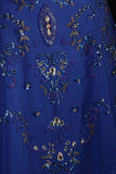 Retro 70s 1960s Formal A Line Strapless Royal Blue With Gem Beads Chiffon Sleeveless Long Prom Dresses Party Formal Gowns HZ0311