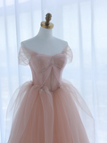 Charming Ball Gown Sweetheart Pink Tulle Long Prom Dresses Impress 18th Birthday Outfits Prom Gown HZ0311