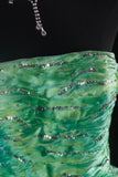 Chic Ball Gown Strapless Green Short 16th Birthday Dress Organza Homecoming Dresses Cocktail Gown HZ0311