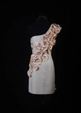 Chic Sheath One Shoulder Hoco Gowns Short 16th Birthday Dress Homecoming Dresses Cocktail Gown HZ0311