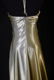 Simple Prom Dresses Aesthetic A line Halter Silk Satin With Beads Inspo Impress Long Party Semi Formal Gown For Senior Teens High Schools HZ0311