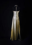 Simple Prom Dresses Aesthetic A line Halter Silk Satin With Beads Inspo Impress Long Party Semi Formal Gown For Senior Teens High Schools HZ0311