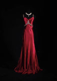 Vintage Prom Dresses Inspiration Mermaid Red Satin Semi Formal 90s Prom Dresses For Teens High Schools HZ0311