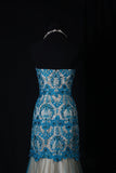 Vintage Style Mermaid Sweetheart 1950s Lace Blue Tulle With Beads Long Formal Fancy Prom Dresses Night Outfits Party Gowns HZ0311