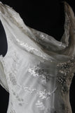 Classy Prom Dresses 1950s Mermaid Cowl Silver Gray Chiffon With Beads Vintage Long Parties Gowns Evening Dress HZ0311