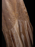 Classy Prom Dresses 1950s Mermaid Spaghetti Strap Champagne With Beaded Long Parties Gowns Evening Dress HZ0311