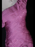 Vintage Mermaid One Shoulder Pink Tiered Layers Bodice Long Prom Dresses Impress 18th Birthday Outfits Prom Gown HZ0311