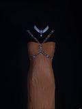 Vintage Mermaid 80s Halter Burnt Orange With Beads Long Prom Dresses Impress 20th Birthday Outfit Formal Gowns HZ0311