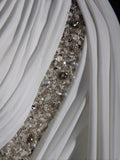 Retro 90s Sheath One Shoulder White Chiffon With Beads Bodice Long Prom Dresses Inspo 18th Birthday Outfit Formal Gown HZ0311