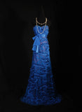 Vintage A Line Sweetheart Royal Blue Satin 1960s With Lace Beads Bodice Long Prom Dresses Impress 18th Birthday Outfit Formal Gown HZ0311