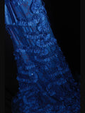 Vintage A Line Sweetheart Royal Blue Satin 1960s With Lace Beads Bodice Long Prom Dresses Impress 18th Birthday Outfit Formal Gown HZ0311