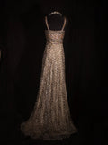 Vintage 2000s A Line Spaghetti Straps Leopard Print Beaded Bodice Plus Size Long Prom Dresses Impress 21th Birthday Outfits Prom Gown HZ0311
