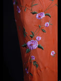 Retro 60s Mermaid Cowl Organge Chiffon With Embroidery Beads Prom Dresses Inspo 22th Birthday Outfit Formal Gown HZ0311