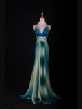 Vintage Mermaid 80s V Neck Multi Colors Backless Beads With Beaded Backless Long Prom Dresses Inspo Birthday Outfit Formal Gowns HZ0311
