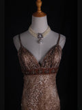 Vintage Mermaid Spaghetti Straps Leopard Print Beaded Bodice Plus Size Tea Length 18th Birthday Outfits Homecoming Dresses Cocktail Gown HZ0311
