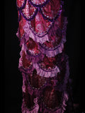 Vintage A Line 80s Sweetheart Lace Beads With Grape Beaded Long Prom Dresses Inspo Birthday Outfit Formal Gowns HZ0311
