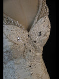 Women's Elegant Mermaid Sheer Tulle Sweetheart Vintage White Wedding Dress for Bride Sweep Train Wedding Dresses HZ0311