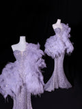 Modest Prom Dresses Aesthetic Mermaid Sweetheart Silver Gray Sequin Inspiration Style Impress Long Party Formal Gown HZ0311