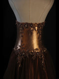 Vintage A Line Strapless 80s With Beaded Appliqued Bodice Long Prom Max Dresses Inspo Birthday Outfit Formal Dress For Women HZ0311