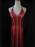 Vintage A Line Halter Hot Pink Satin 1950s With Beaded Bodice Long Prom Dresses Inspo Birthday Outfit Formal Dress For Women HZ0311