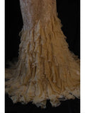 Retro 1950s Mermaid One Shoulder Yellow Chiffon With Gold Beads Lace Long Prom Dresses Inspo 22th Birthday Outfit Formal Dress HZ0311