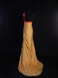 Vintage Mermaid V Neck Gold Sequins Chiffon 1950s With Ruffled Bodice Long Prom Dresses Inspo 18th Birthday Outfit Formal Gown HZ0311