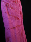 Retro 80s Mermaid Strapless Hot Pink Chiffon With Beadings Long Prom Dresses Inspo 22th Birthday Outfit Formal Dress HZ0311