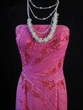Retro 80s Mermaid Strapless Hot Pink Chiffon With Beadings Long Prom Dresses Inspo 22th Birthday Outfit Formal Dress HZ0311
