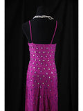 Vintage Mermaid Spaghetti Straps Fuchsia Chiffon 90s With Beadings Prom Max Dresses Inspo 19th Birthday Outfit Formal Dress For Women HZ0311