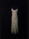 Vintage Sheath Spaghetti Straps Gray Chiffon 1950s Slim Prom Dresses Inspo 18th Birthday Outfit Formal Gown HZ0311