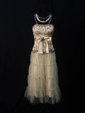 Vintage A Line Strapless Tulle With Beadings 18th Birthday Dress Homecoming Dresses Cocktail Gown HZ0311