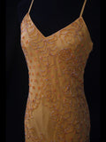 Vintage Mermaid Spaghetti Straps Orange Chiffon 1950s High Low Slim Prom Dresses Inspo 18th Birthday Outfit Formal Gown HZ0311