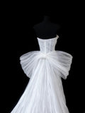 Timeless Women's A line Sweetheart Sleeveless White Tulle With Beads Fitted Long Vintage 1920s Wedding Dresses HZ0311
