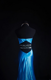 Vintage Mermaid Sweetheat Royal Blue Backless 90s Satin Inspiration Long Prom Dresses Evening Party Dress Prom Gowns HZ0311