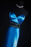 Vintage Mermaid Sweetheat Royal Blue Backless 90s Satin Inspiration Long Prom Dresses Evening Party Dress Prom Gowns HZ0311