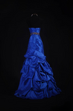 Vintage Prom Dresses 1980s Retro Classy Mermaid Sweethart Royal Blue Taffeta Inspo Long Prom Gown HZ0311