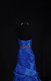 Vintage Prom Dresses 1980s Retro Classy Mermaid Sweethart Royal Blue Taffeta Inspo Long Prom Gown HZ0311