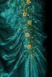 Retro Prom Dresses Mermaid Halter Green With Gold Beaded 70s Pleated Vintage Fashion Long Prom Dresses Party Gowns HZ0311