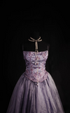 Retro Prom Dresses Ball Gown Spaghetti Strap 80s With Beaded Slit Lilac Sequins Vintage Fashion Long Prom Dresses Party Gowns HZ0311
