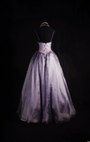 Retro Prom Dresses Ball Gown Spaghetti Strap 80s With Beaded Slit Lilac Sequins Vintage Fashion Long Prom Dresses Party Gowns HZ0311