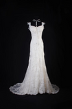 Chic Mermaid Sweetheart Lace White Fitted Corset Long Wedding Dress Bride Gowns Wedding Dresses HZ0311