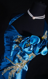 Vintage Prom Dresses 90s Formal Mermaid Halter Navy Blue Satin Prom Dress Inspiration Long Prom Dresses HZ0311